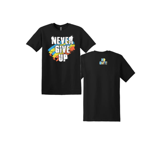 NEVER GIVE UP RETRO (BLACK)
