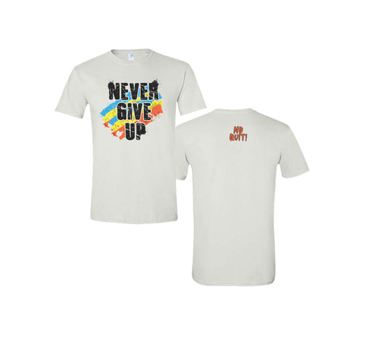 NEVER GIVE UP RETRO (WHITE)